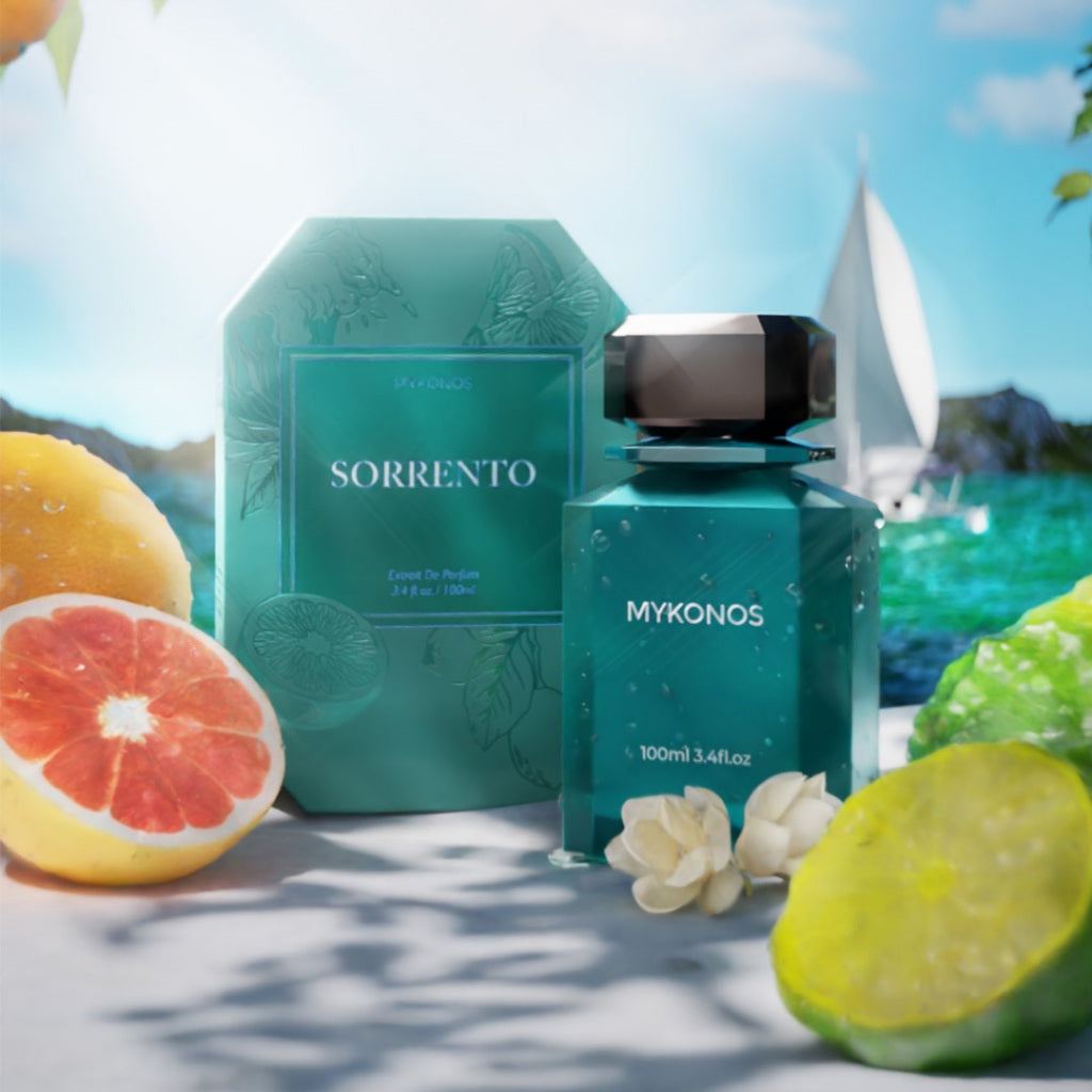 Mykonos Sorrento Extrait de Parfum 50ml | 100ml Citrus Musk Woody Fresh Unisex Perfume - Image 6