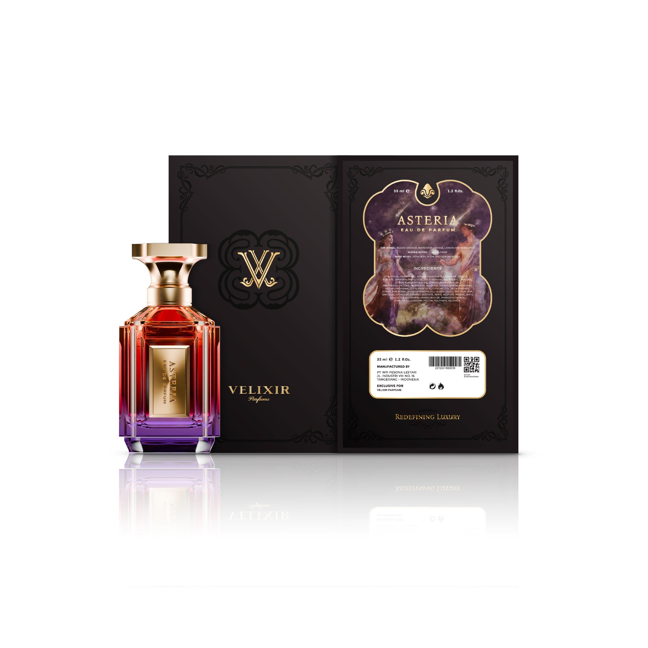 Velixir Parfums Asteria Eau de Parfum Unisex Citrus Powdery White Floral 35ml 100ml - Image 4